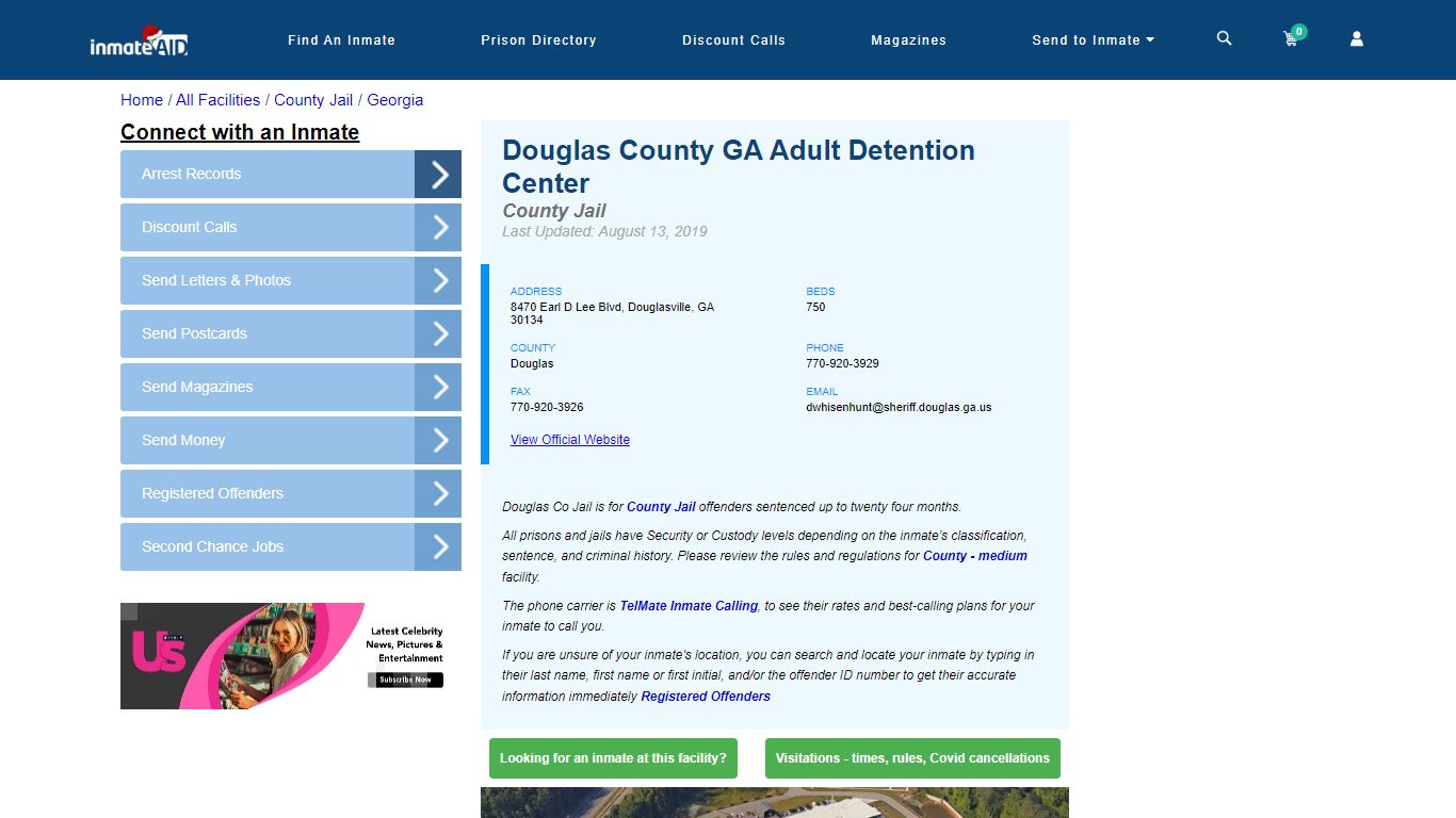 Douglas County GA Adult Detention Center - Inmate Locator ...